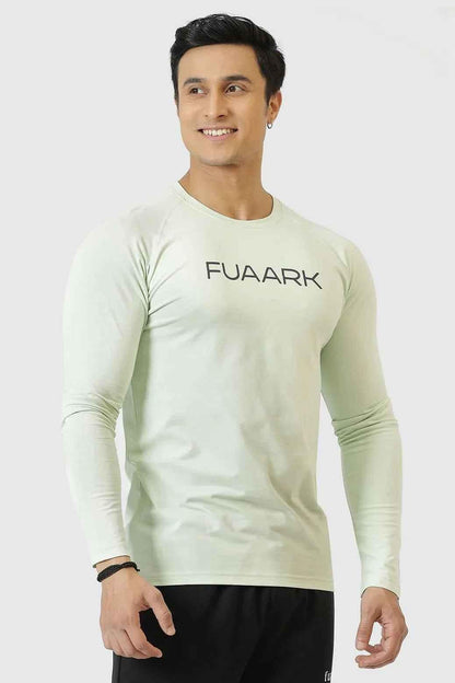 Fuaark Nz Chase Lime Green long sleeve T-shirt with soft, breathable fabric, ideal for comfortable everyday wear.