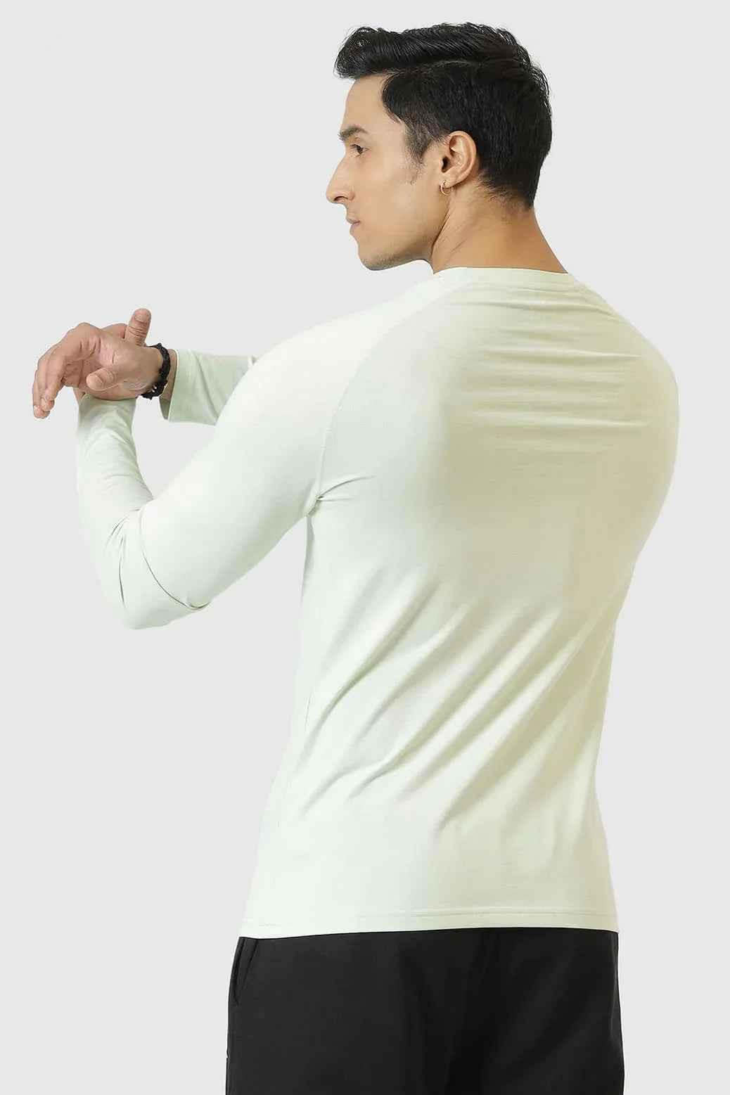 Fuaark Nz Chase lime green long sleeve T-shirt, soft and breathable cotton fabric for comfortable everyday wear.