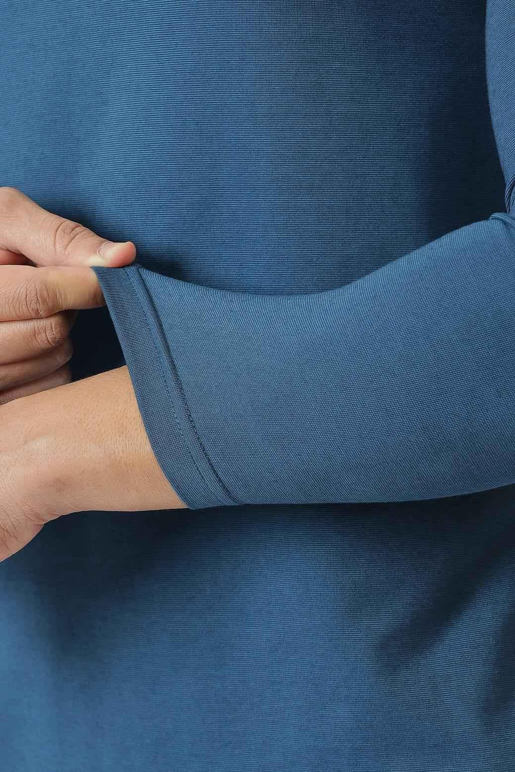 Fuaark Nz Chase Teal full sleeves T-shirt, casual style, lightweight fabric, perfect for stylish comfort.
