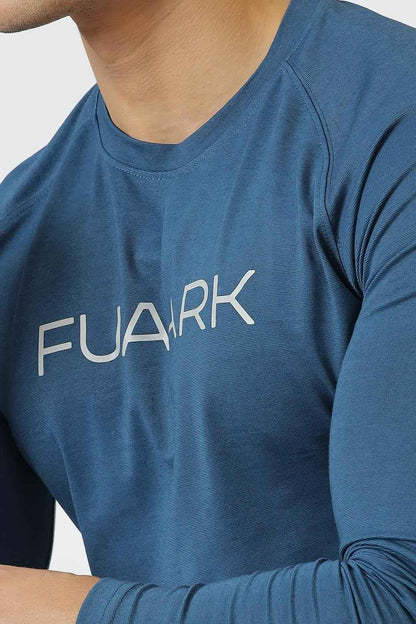 Fuaark Nz Chase Teal full sleeves T-shirt for men, stylish comfort, soft fabric, casual fit, teal color, long-sleeve design