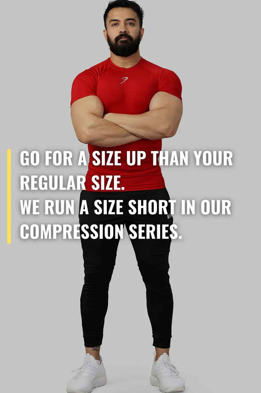 Fuaark Nz red compression T-shirt for men, designed for improved performance and comfort during workouts.