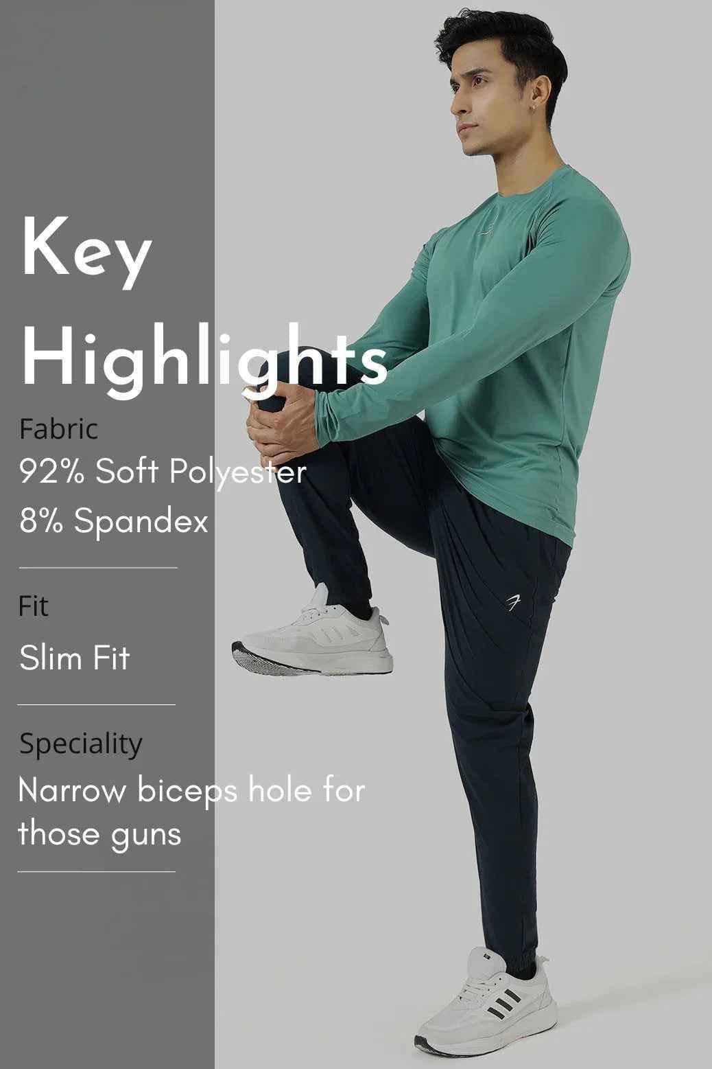 Fuaark Nz Core Fullsleeves T-shirt in pine green, casual long-sleeve tee with soft fabric and fitted style.