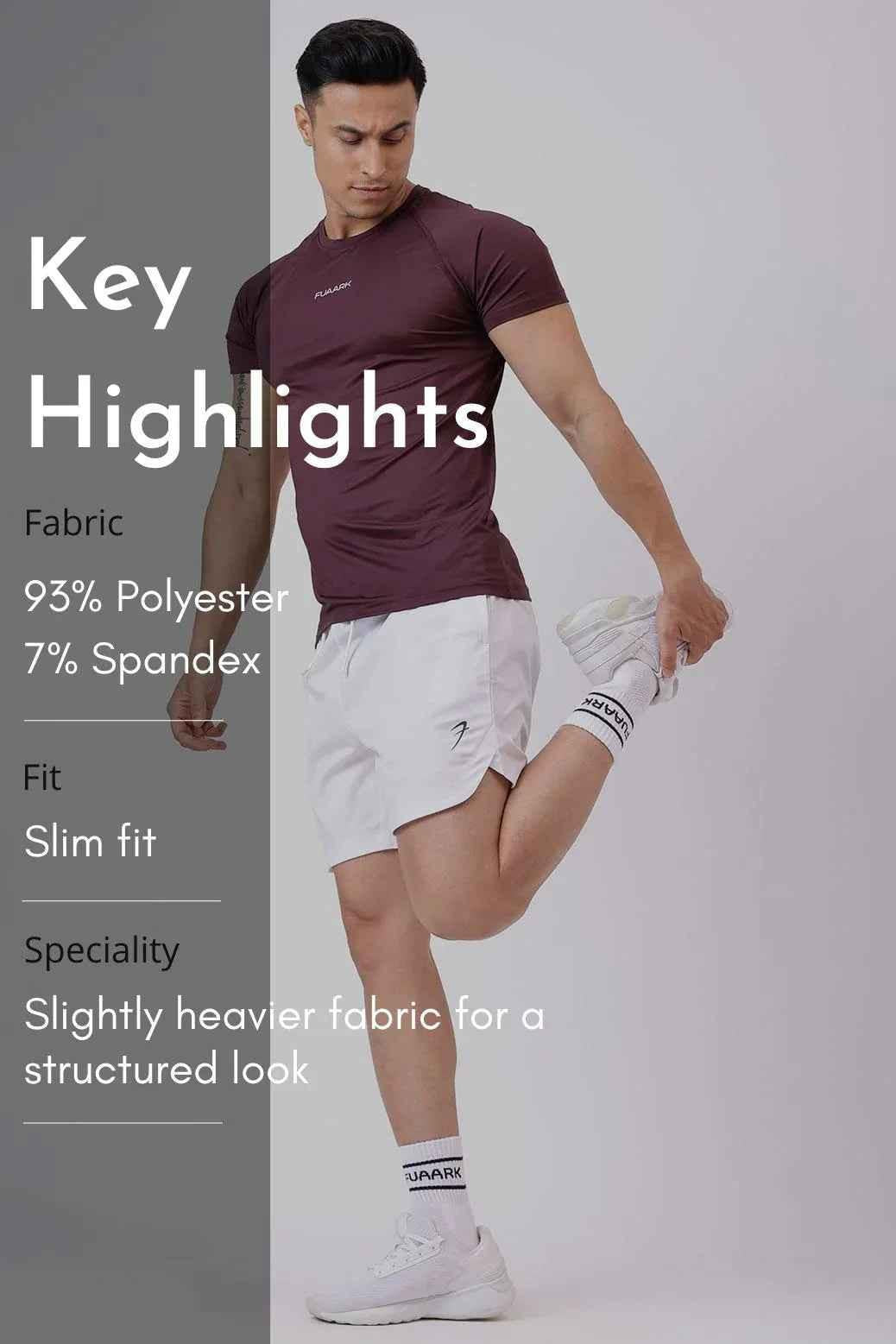 Fuaark Nz Dash T-shirt in raisin color, casual short-sleeve tee with printed design, made from comfortable fabric.