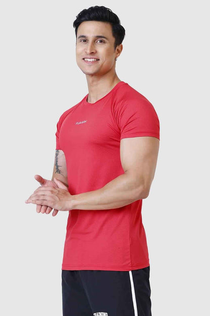 Red Dash T-shirt by Fuaark Nz, casual men's T-shirt with bold graphic design, short sleeves, and comfortable fit.