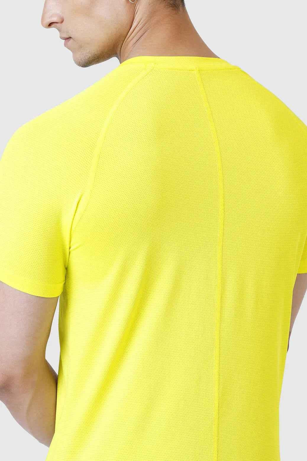 Yellow Dash T-shirt by Fuaark Nz, casual men's T-shirt featuring a simple design and comfortable fit.
