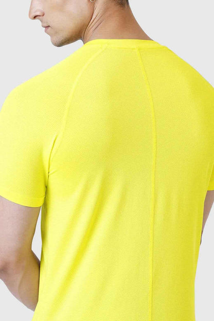 Yellow Dash T-shirt by Fuaark Nz, casual men's T-shirt featuring a simple design and comfortable fit.