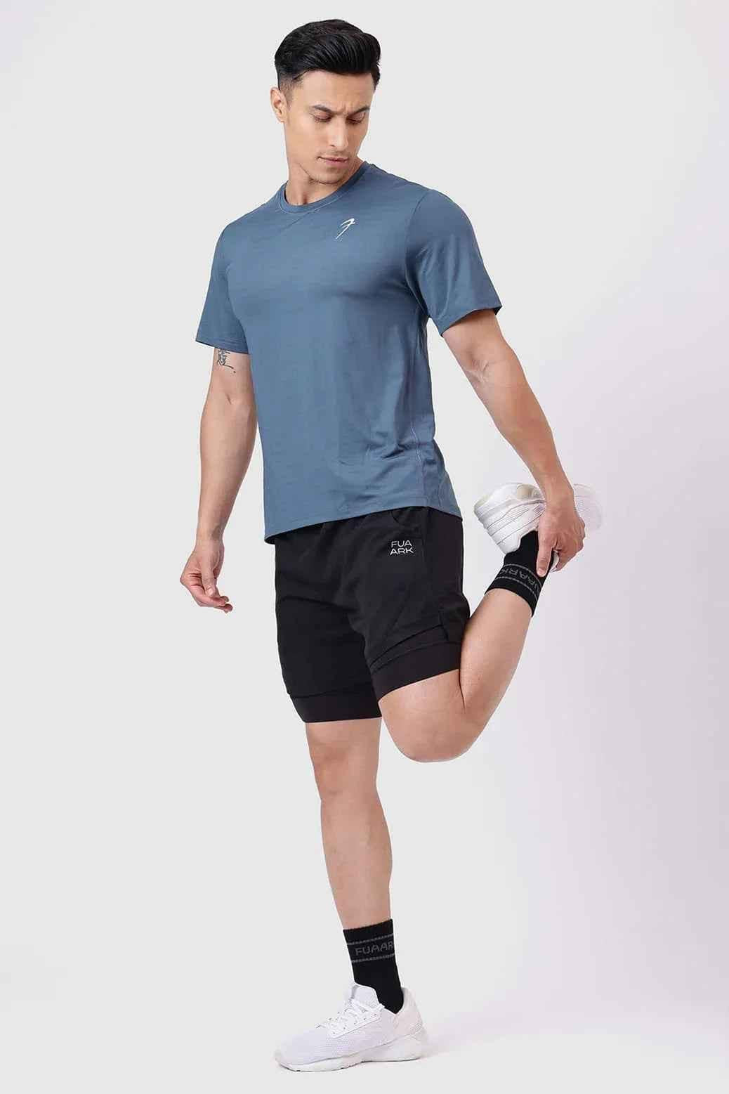 Fuaark NZ Ember Light Blue running T-shirt for ultimate performance, lightweight athletic shirt for active wear.