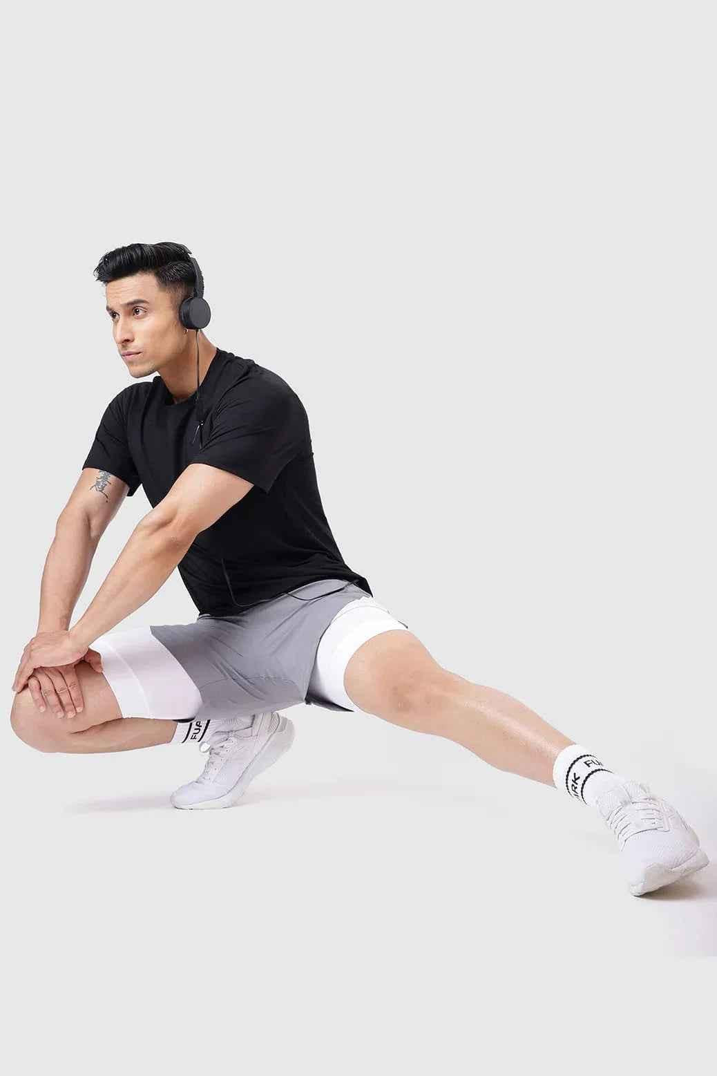Black Ember Running T-shirt by Fuaark Nz, casual athletic T-shirt with a comfortable fit and sporty design.