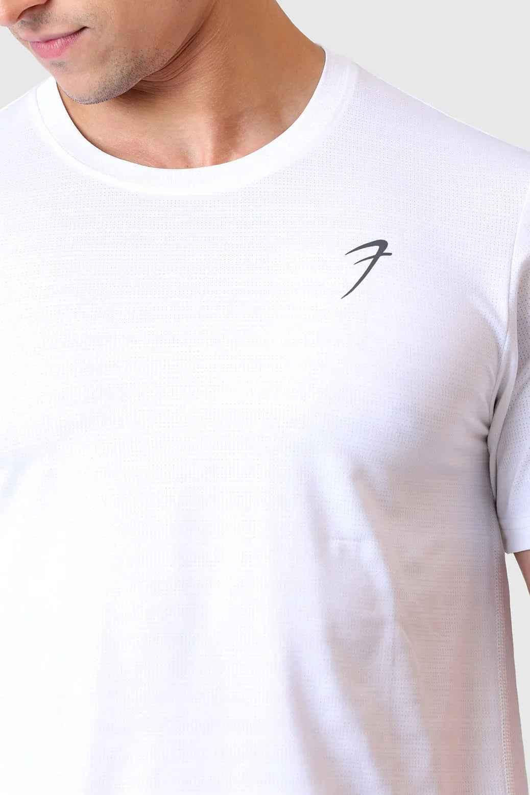 White Ember Running T-shirt by Fuaark Nz, lightweight casual T-shirt with a comfortable fit and minimal design.
