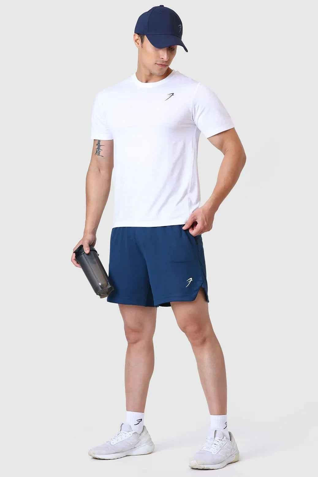 White Ember Running T-shirt by Fuaark Nz, lightweight and breathable athletic T-shirt with a sleek design for active wear.