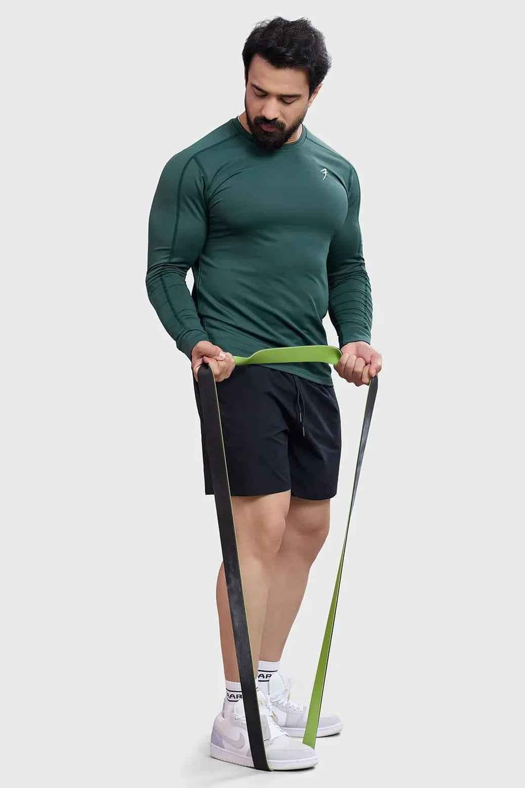 Forest green Fuaark Nz full sleeve T-shirt with a casual fit, showcasing effortless style and comfortable fabric.