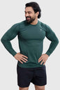 Forest green full sleeve T-shirt by Fuaark Nz, showcasing casual style and comfortable fit with soft fabric and simple design.