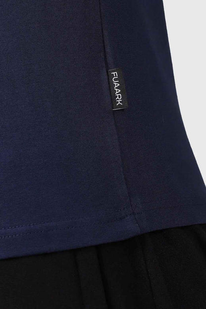 Navy Fuaark Nz Legacy Crew Neck T-shirt, casual cotton t-shirt with a classic fit and short sleeves.