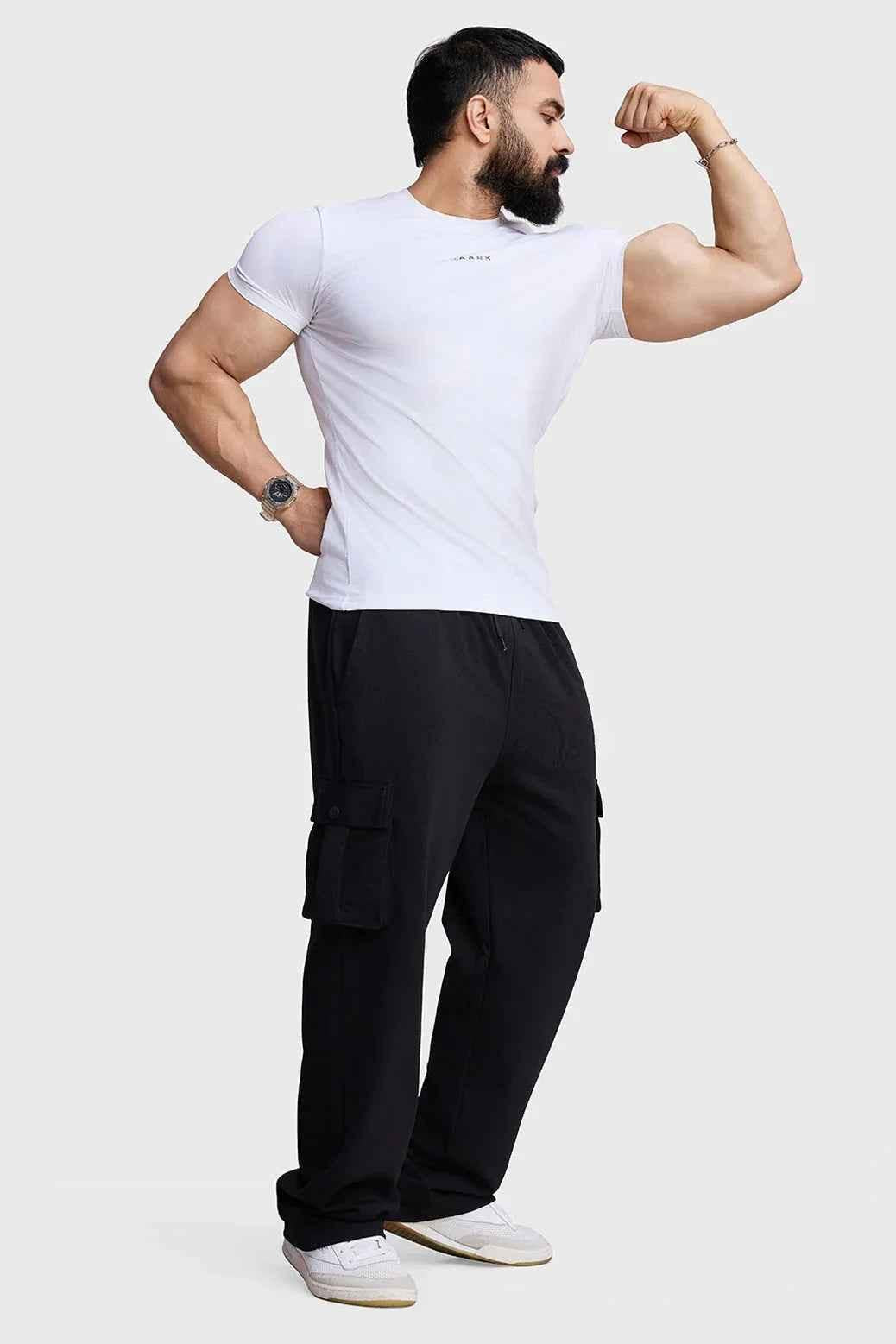 White Fuaark Nz Legacy Crew Neck T-shirt, casual men's T-shirt with a classic fit and soft fabric.
