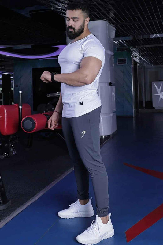 White Fuaark Nz Legacy Scoop Neck T-shirt displayed on a hanger, highlighting its classic scoop neckline and clean design.