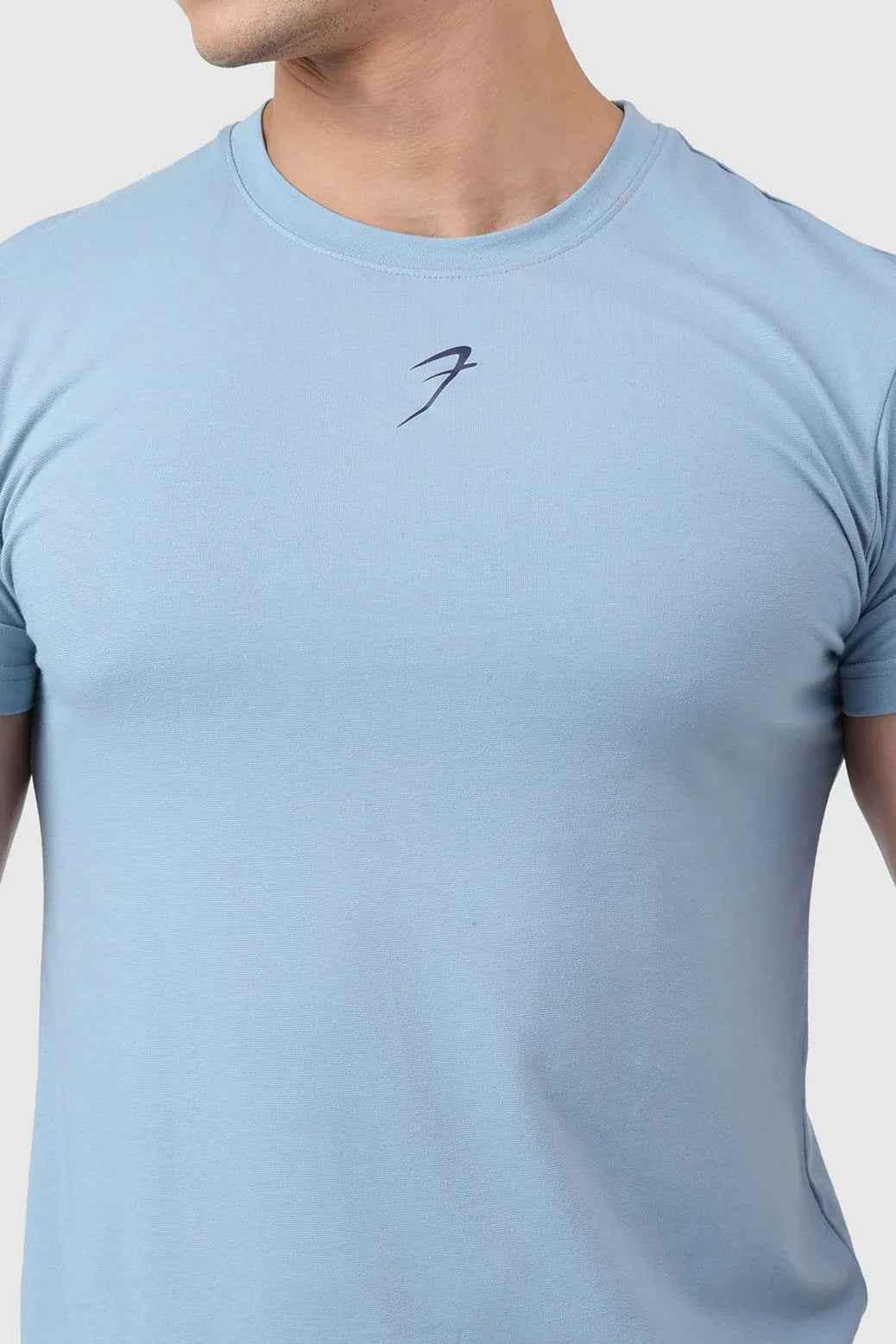 Light blue Pulse T-Shirt by Fuaark Nz, stylish and comfortable casual t-shirt for all occasions, shown on a plain background.