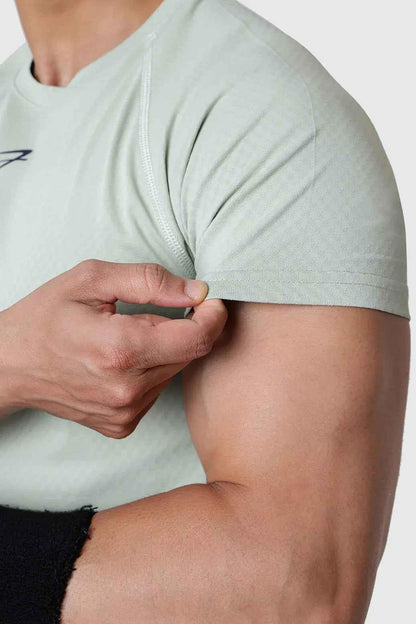 Light green grain T-shirt by Fuaark Nz featuring a comfortable fit and stylish design for everyday wear.