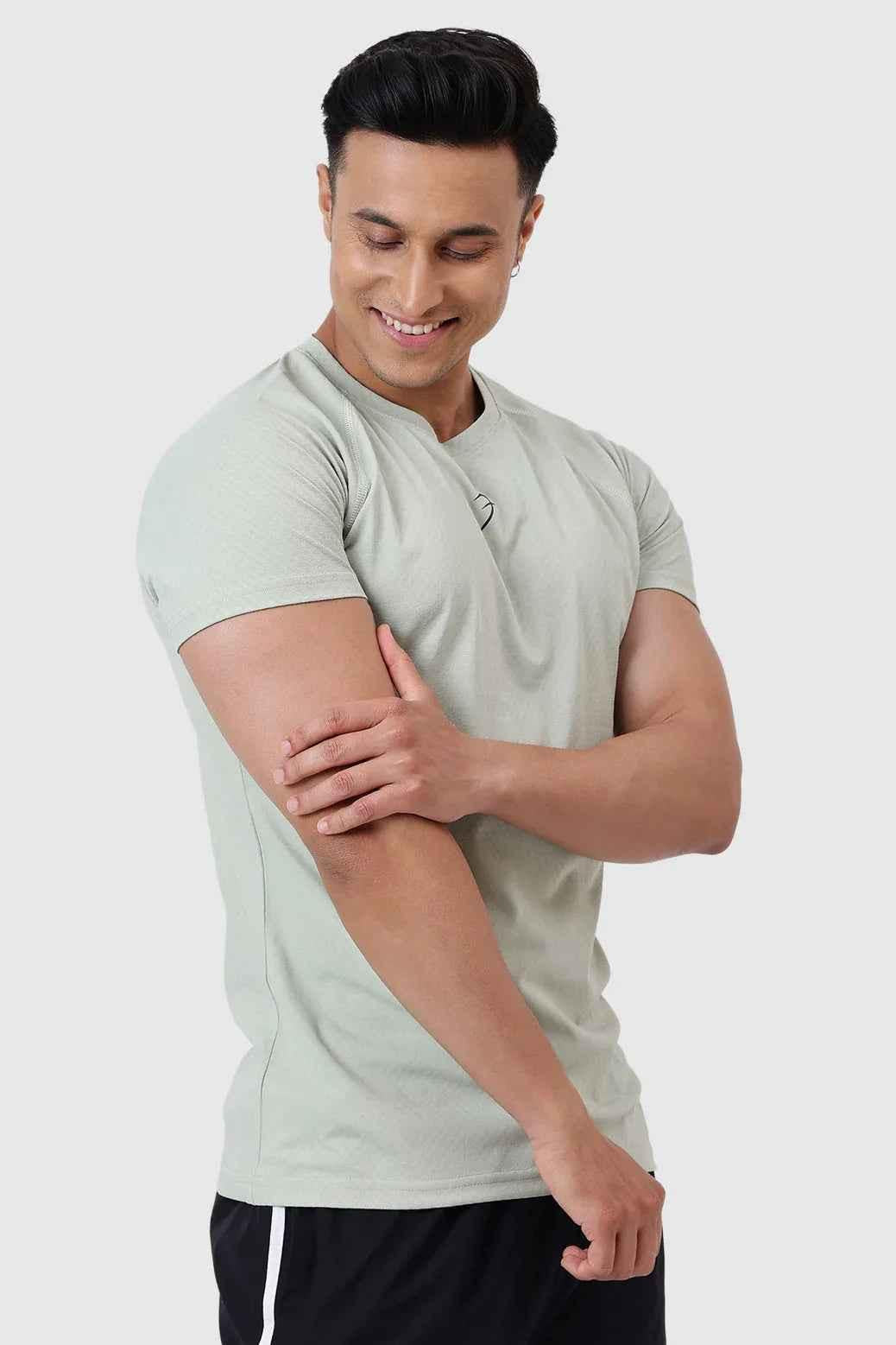 Light green grain T-shirt by Fuaark Nz featuring a comfortable fit and stylish design, perfect for casual wear.
