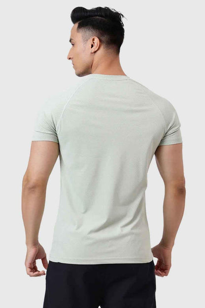 Light green Grain T-shirt by Fuaark Nz, casual cotton t-shirt with comfortable fit and stylish design for everyday wear.