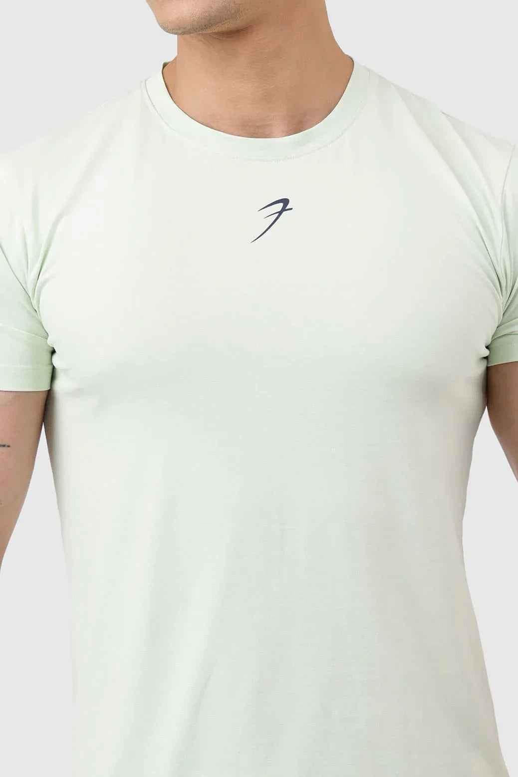 Light green Pulse T-shirt by Fuaark Nz, trendy and comfortable casual T-shirt with a relaxed fit and soft fabric.