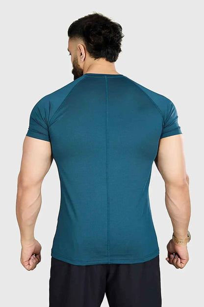 Fuaark Nz Orion Blue Dash T-shirt, casual men's T-shirt with blue dash pattern, perfect for active lifestyles and everyday wear.