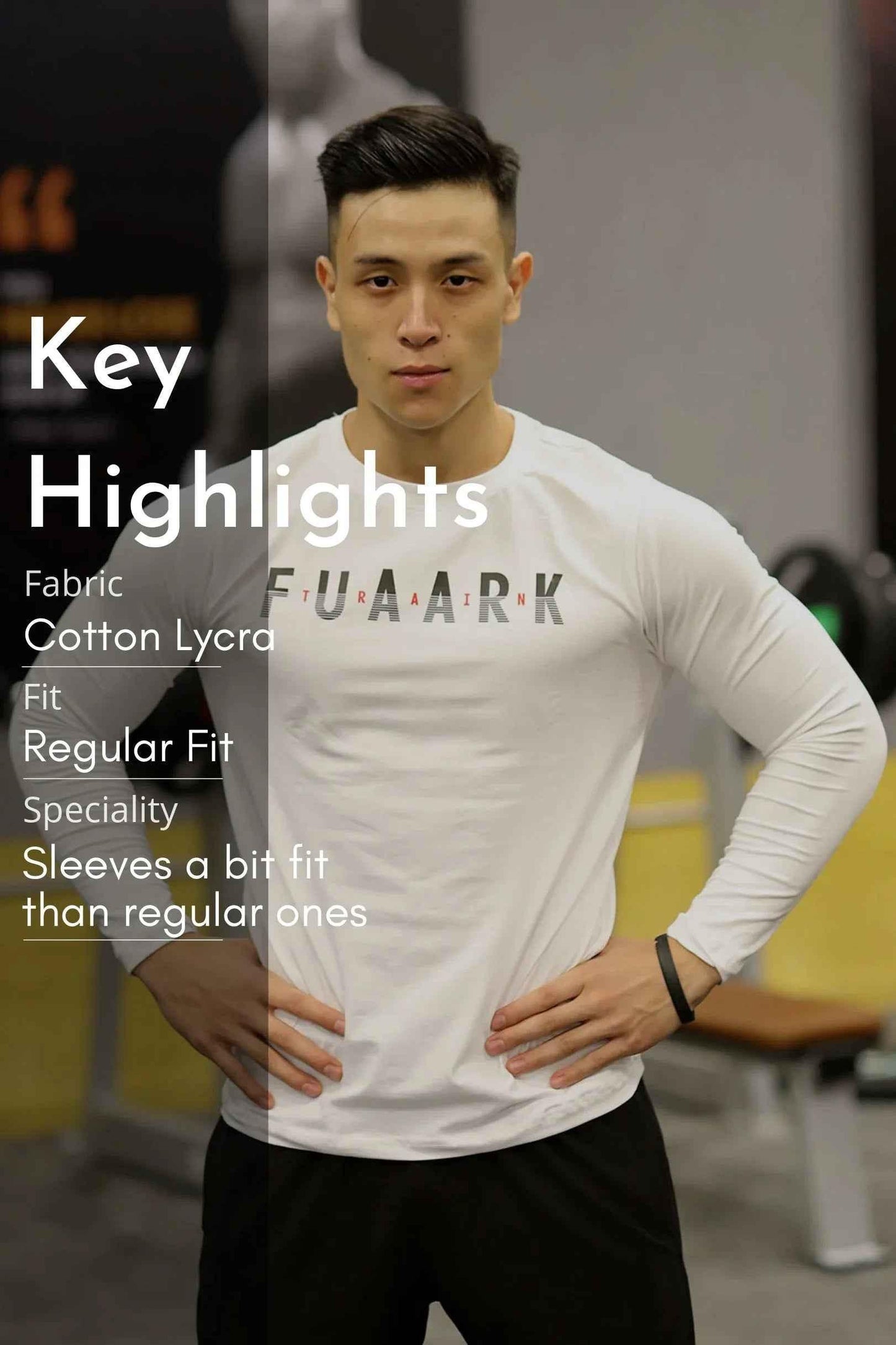 White Peak Fullsleeves T-shirt by Fuaark Nz, featuring a classic design and comfortable fit, shown on a plain background.