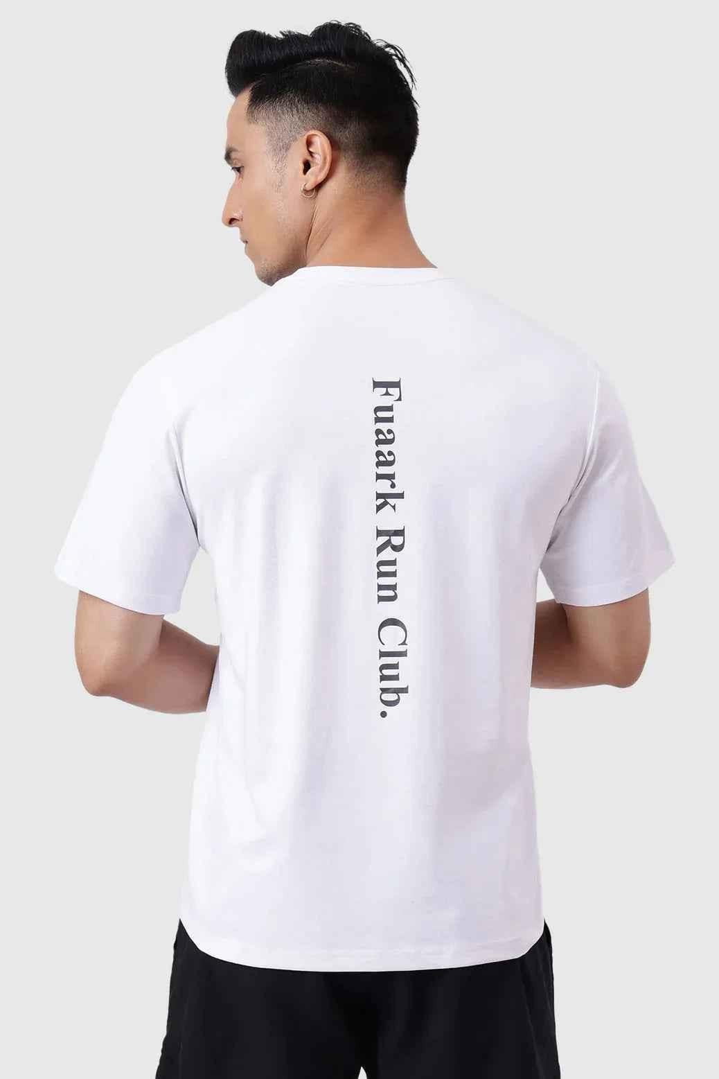 White Pulse Running T-shirt by Fuaark Nz, casual athletic t-shirt with a comfortable fit and breathable fabric.