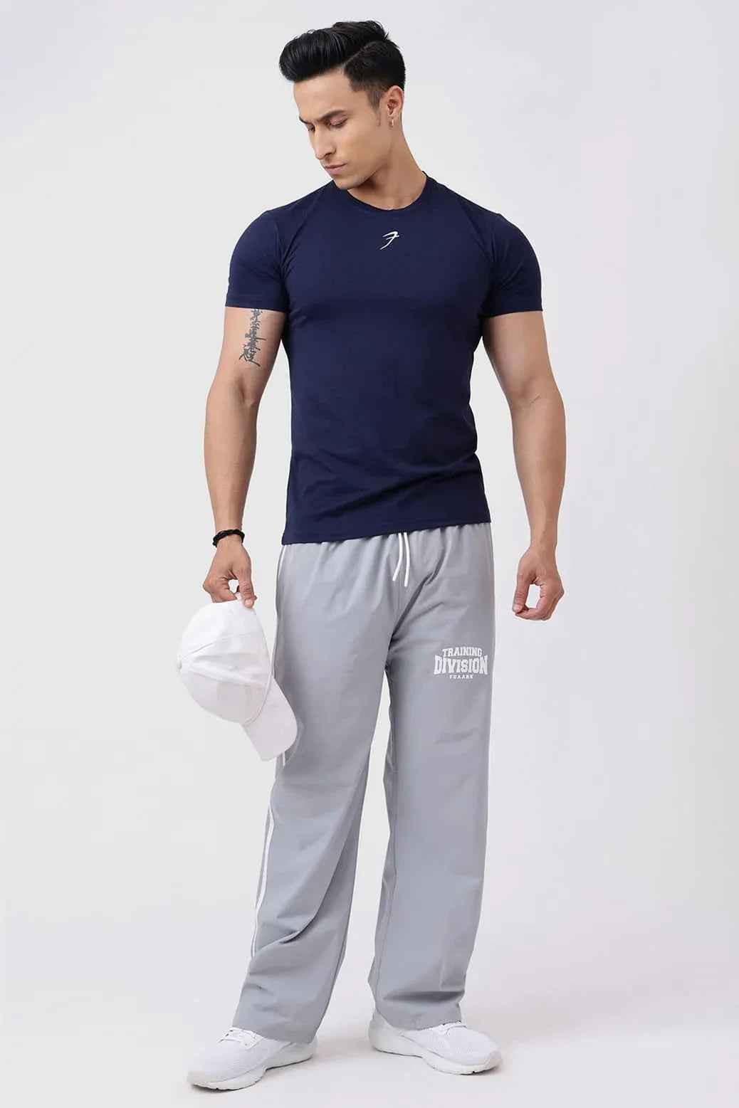 Navy Pulse T-shirt by Fuaark Nz, casual T-shirt with a modern design, displayed on a plain background.