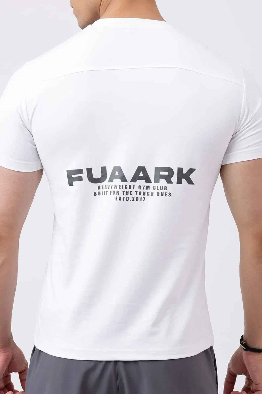 Fuaark Nz Pulse White T-shirt, casual men's t-shirt, soft fabric, comfortable fit, stylish everyday wear.