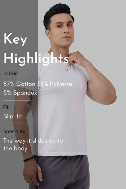 Fuaark Nz Pulse White T-shirt for men, featuring a comfortable fit and stylish design, ideal for casual wear.