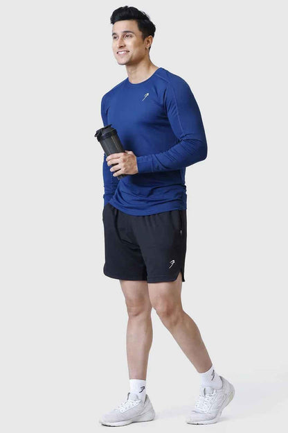 Blue Rush Fullsleeves T-shirt by Fuaark Nz, featuring a comfortable fit and casual style, shown on a plain background.