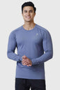 Light grey Rush full-sleeves T-shirt by Fuaark Nz, showcasing a comfortable fit and casual style.