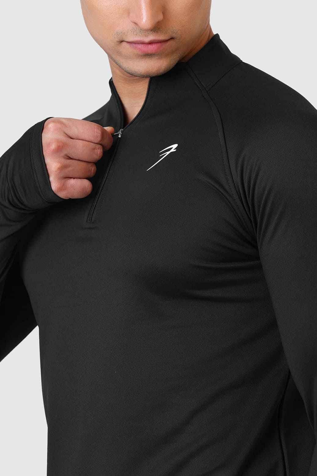 Black Rush Pullover T-shirt by Fuaark Nz, featuring a comfortable fit and minimalistic design.
