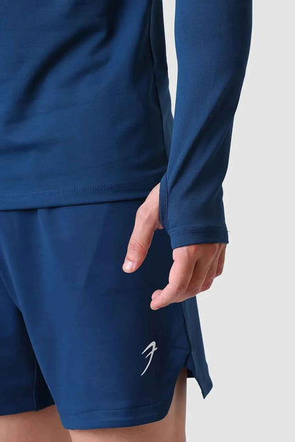 Teal Rush Pullover T-shirt by Fuaark NZ, featuring a casual fit and soft fabric, displayed on a white background.