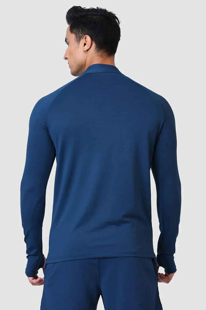 Teal Rush Pullover T-shirt by Fuaark Nz, featuring a comfortable fit and casual style, displayed on a plain background.