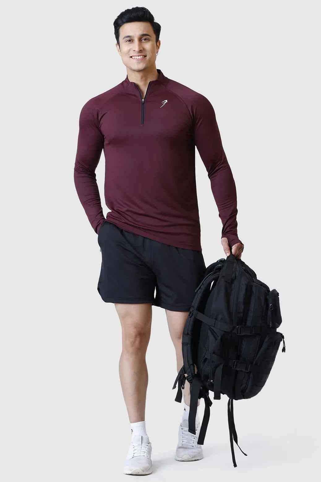 Fuaark NZ Rush Pullover Wine t-shirt featuring a stylish, comfortable fit and a vibrant wine color design.