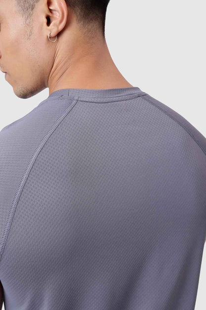 Slate grey Fuaark Nz T-shirt, casual men's t-shirt with a comfortable fit, ideal for everyday wear and stylish occasions.