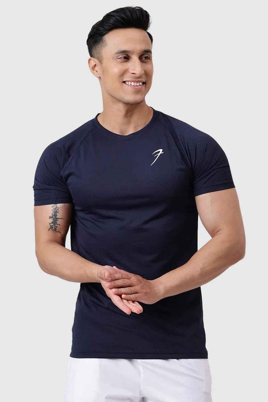Slate navy T-shirt from Fuaark Nz, stylish and comfortable casual wear, shown on a plain background.