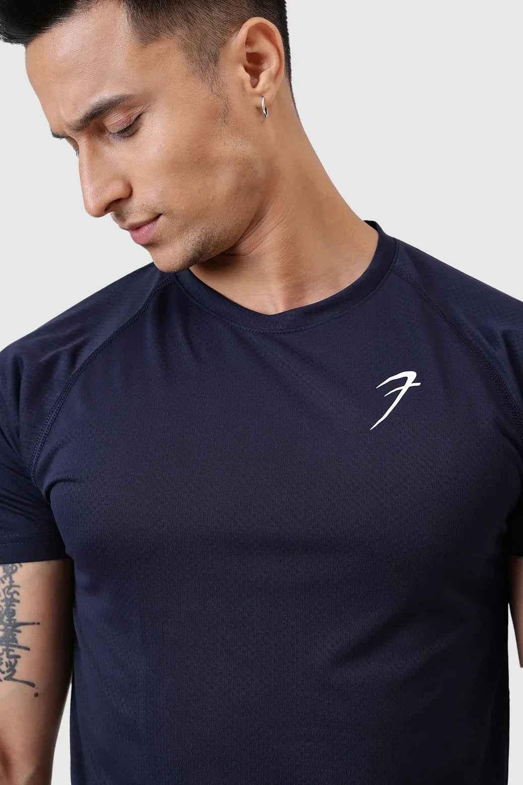 Slate navy T-shirt by Fuaark NZ featuring a casual fit, comfortable fabric, and stylish design, perfect for everyday wear.
