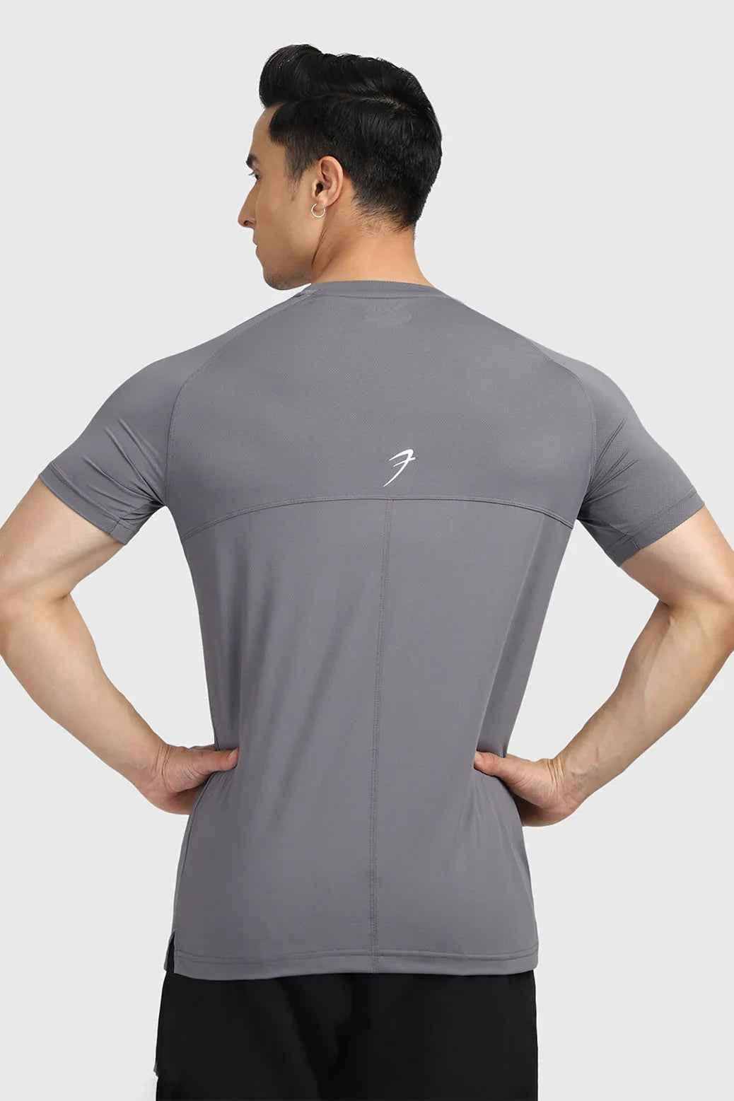 Fuaark Nz grey T-shirt for men, featuring a sleek design, casual fit, and comfortable fabric for everyday wear.