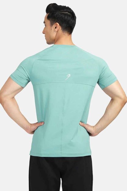 Green Sleek T-shirt by Fuaark Nz, casual cotton t-shirt with a modern fit, shown on a plain background.