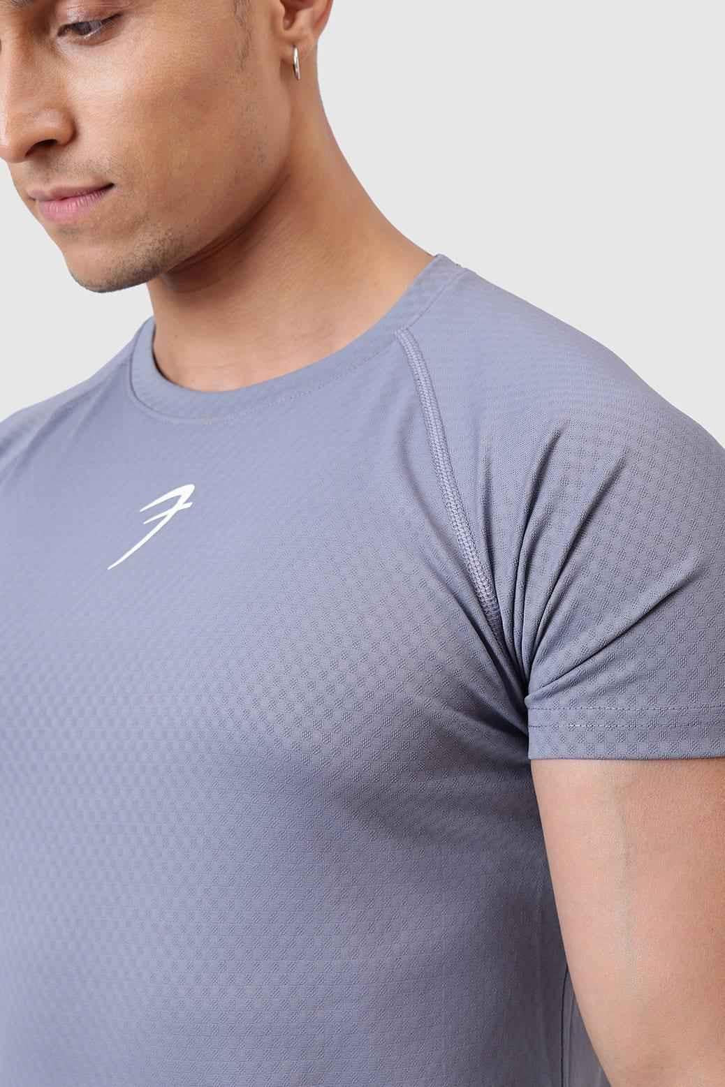 Fuaark Nz stylish grey grain T-shirt with a casual fit, perfect for elevating everyday look and comfortable wear.