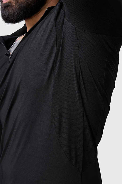 Black Thrive pullover T-shirt by Fuaark NZ, featuring a comfortable fit and casual style, displayed on a plain background.