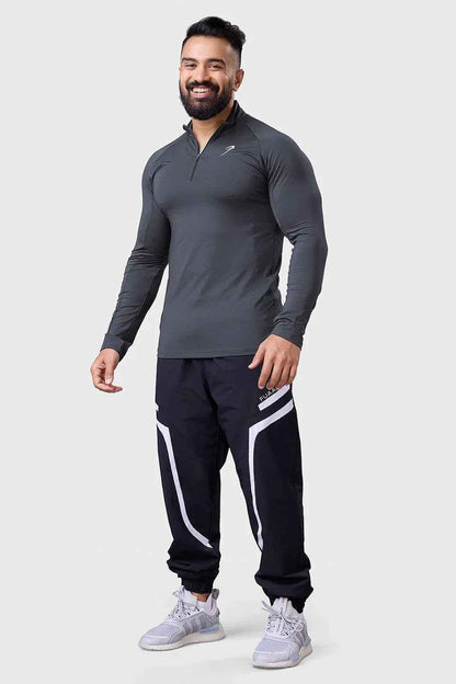 Grey Thrive pullovers T-shirt by Fuaark NZ, featuring a comfortable fit and casual design, shown in the product image.