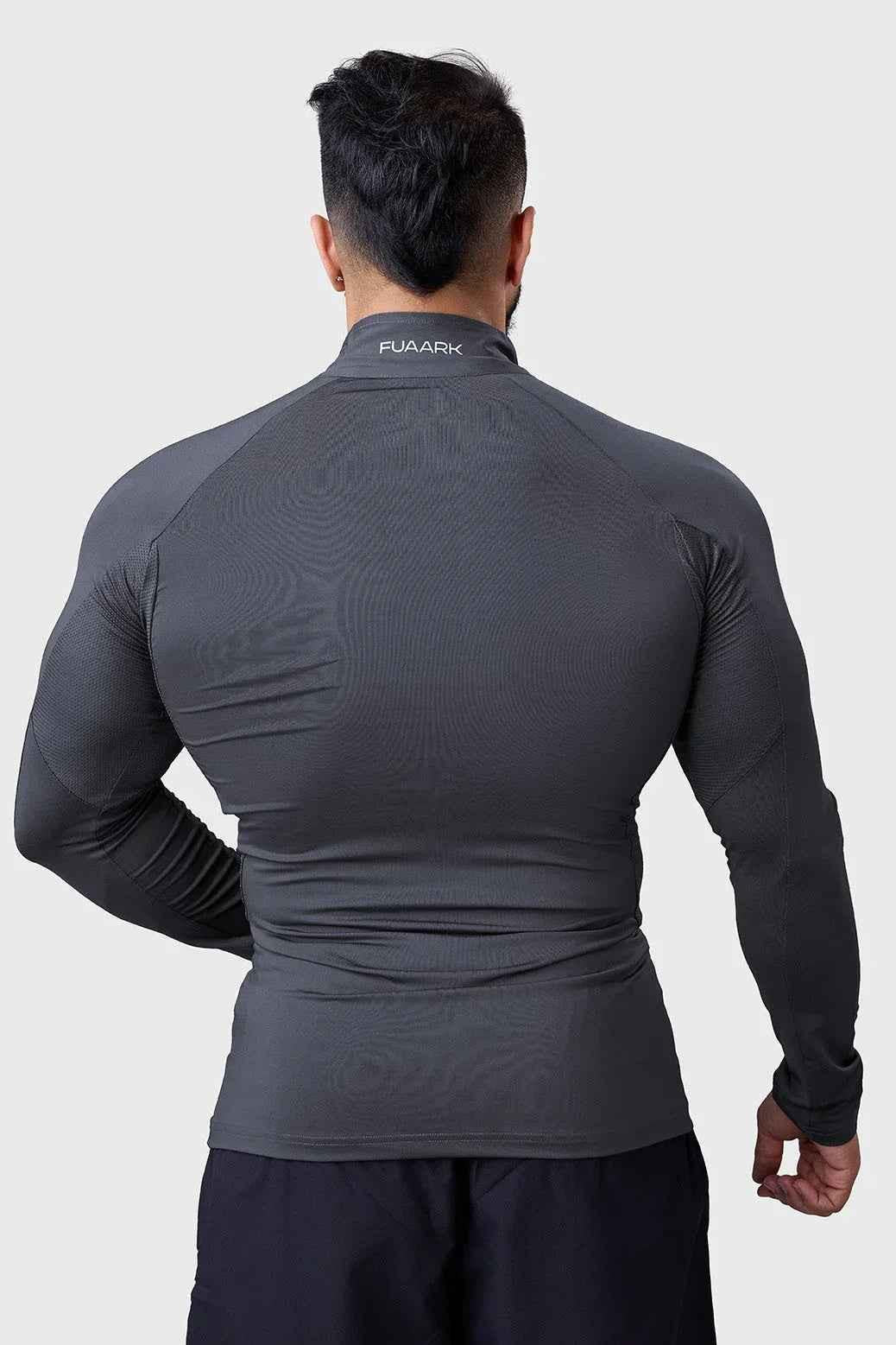 Grey Thrive pullovers T-shirt by Fuaark NZ featuring a casual fit and soft fabric, displayed on a plain background.