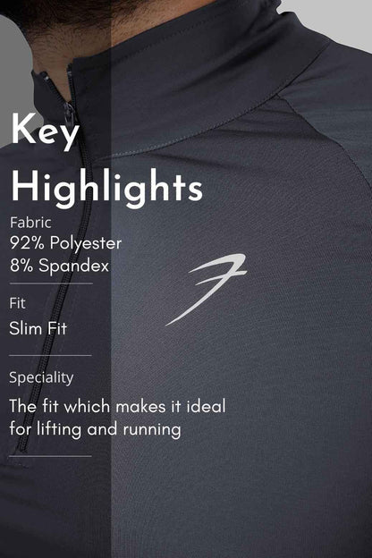 Grey Thrive pullovers T-shirt by Fuaark NZ, featuring a comfortable fit and casual style, shown on a plain background.