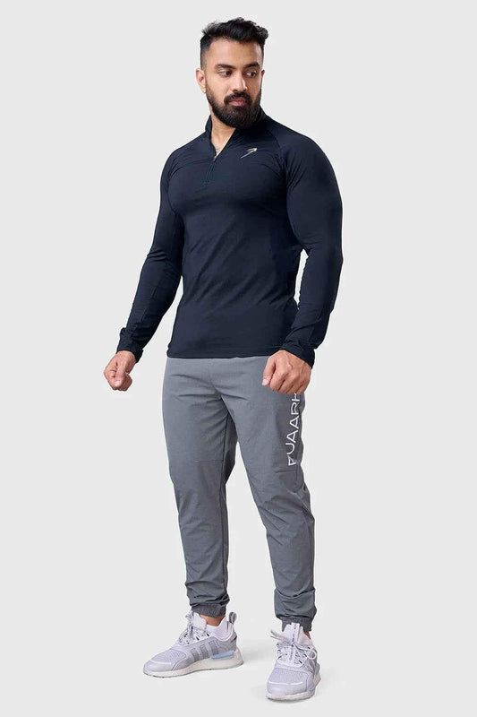 Navy Thrive Pullovers T-shirt by Fuaark Nz featuring a comfortable fit and casual style.