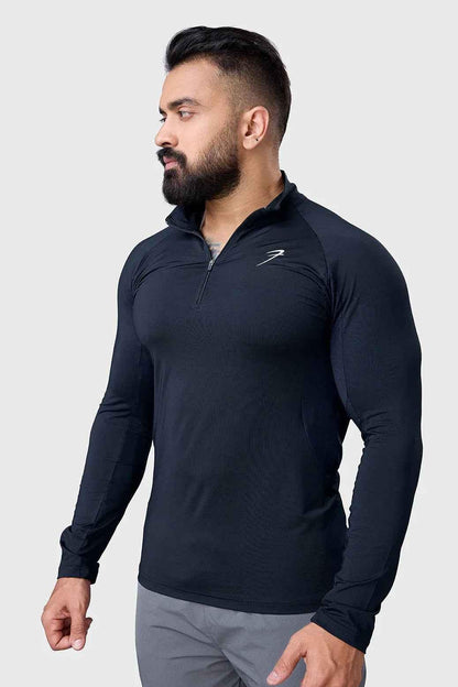 Navy Thrive pullover T-shirt by Fuaark Nz, featuring a comfortable fit and casual style, shown on a plain background.