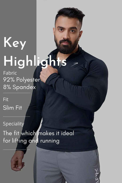 Navy Thrive Pullovers T-shirt by Fuaark Nz featuring a comfortable fit and casual style, shown on a plain background.