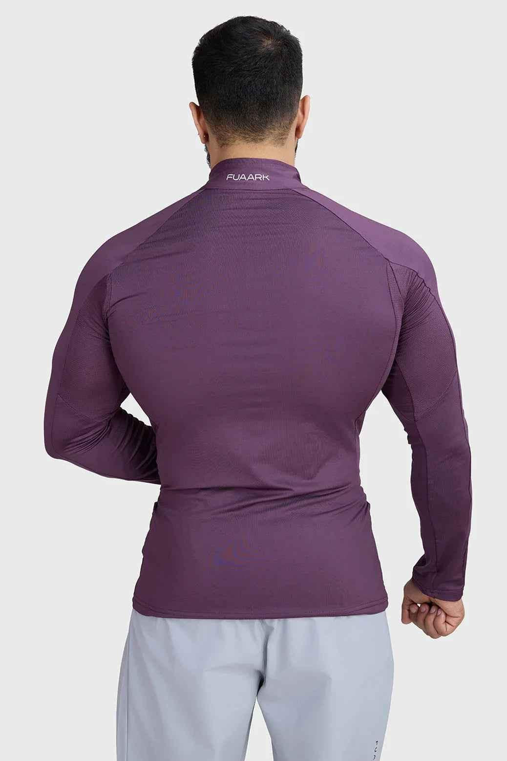 Fuaark Nz Thrive Pullovers T-shirt in plum color, casual style with soft fabric and comfortable fit.